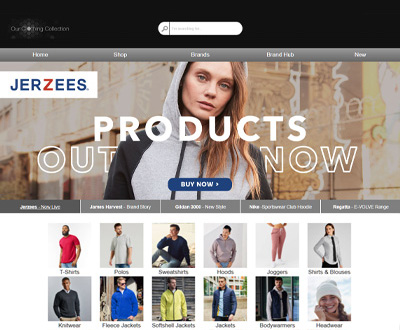 Our Clothing Collection Custom Website Example Homepage